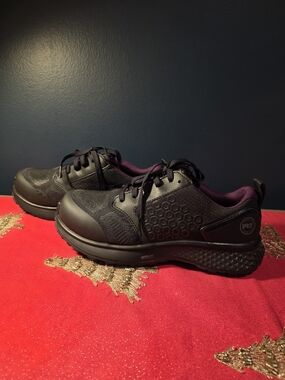 Timberland PRO Black Shoes with Purple Lining